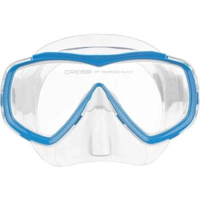 Image de Cressi Estrella Jr Txle Strap Mask Masque de plongée Unisex Youth, Transparent/Bleu, Taille Unique
