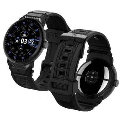 Image de Spigen Rugged Band Bracelet de Remplacement Compatible avec Google Pixel Watch 3 45mm (2024) Noir Mat