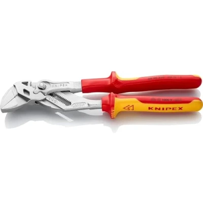 Image de Knipex pince clé et à la fois chromée, isolées par gaines bi matière, certifiées VDE 250 mm 86 06
