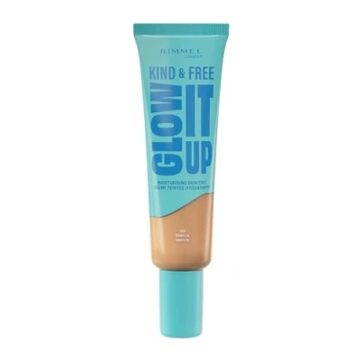 Image de Rimmel London Kind &amp; Free GLOW IT UP Moisturising Skin Tint, 160, Vanilla, Soothes and Calms Sensitive Skin, Healthy Glow, All Day Hydration, 30ml
