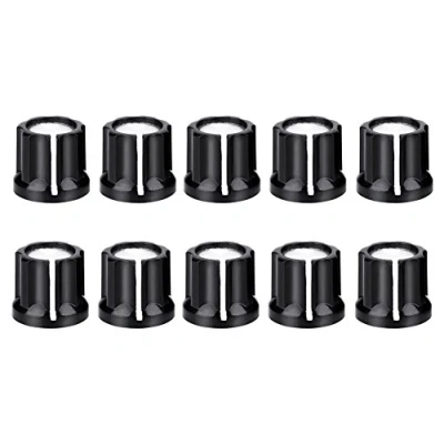 Image de Vbestlife Bouton De Contrôle du Volume, 10pcs Réglable en Rotation Potentiomètre Boutons Commande pour Dalle Forme Guitare Électrique Basse