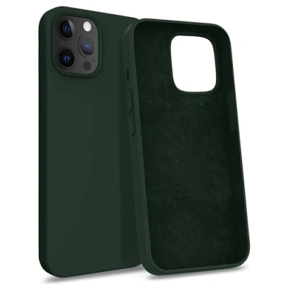 Image de MyGadget Coque Compatible avec Apple iPhone 12 Pro Max Case Protection Rigide Anti Choc Doublure Microfibre Olive Vert