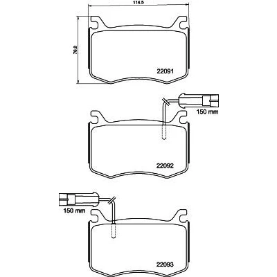 Image de HELLA 8DB 355 039 051 Jeu de plaquettes frein contact signal d&#039;usure inclus avec accessoires ALFA ROMEO: Stelvio, Giulia Berline