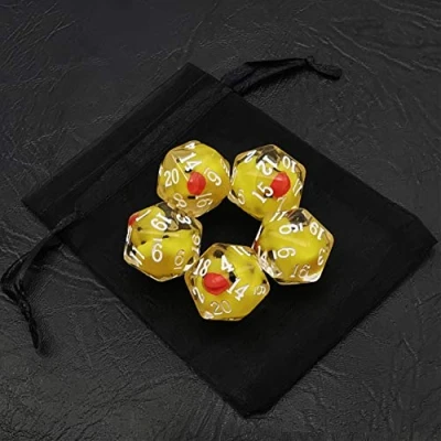 Image de Bescon Yellow Duck 20 Sides Dice Set of 5, D20 5pcs