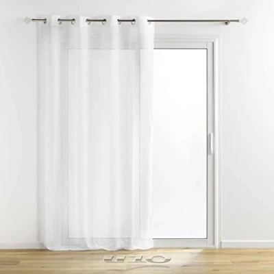 Image de Douceur d&#039;Intérieur Voilage, Blanc/Argent, 140 x 240 CM