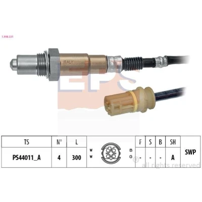 Image de EPS 1.998.331 Sonde lambda Made in Italy OE Equivalent chauffé, planaire, Filetage prégraissé BMW: 3 Berline, 1 5 portes, Touring