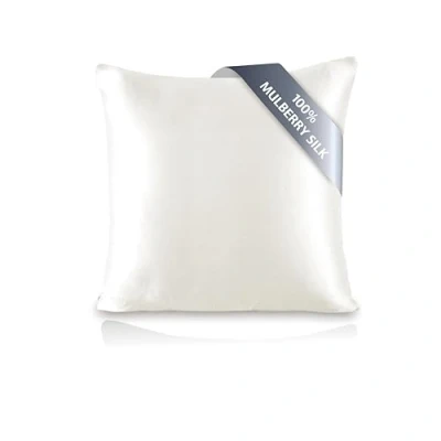 Image de TOWNSSILK Taie d&#039;oreiller 100% Soie Naturelle de mûrier pour Les Cheveux et la Peau 19 mm des Deux côtés 1 unité, Soie, Naturalwhite, Standard 65x65cm