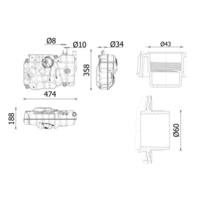 Image de MAHLE ORIGINAL CRT 270 000S Vase d&#039;Expansion avec couvercle