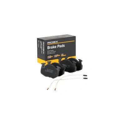 Image de RIDEX 402B0073 Jeu de plaquettes frein Essieu avant Low Metallic avec palpeur d&#039;usure intégré tôle anti bruit PEUGEOT: 205 II 3/5 portes