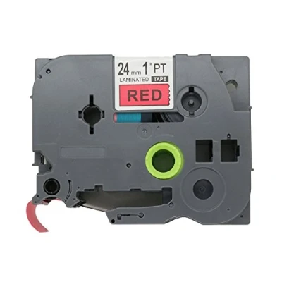 Image de BROVACS Ruban d&#039;étiquettes noir sur rouge compatible avec Brother P Touch TZ 451 TZe 24 mm OPA1145