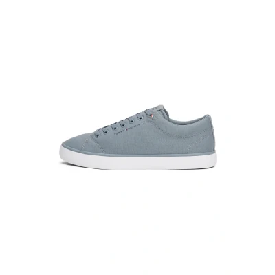 Image de Tommy Hilfiger LOW CORE Baskets basses, Homme, Taille: 41, Overcast grey Coton