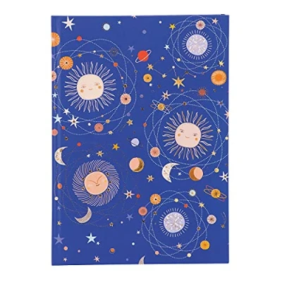 Image de goldbuch 64 377 Carnet de notes au format A5 Motif celestial Turnowsky 200 pages blanches papier 100 g/m² Couverture en imprimé avec gaufrage doré et marque page env. 15 x 22 cm