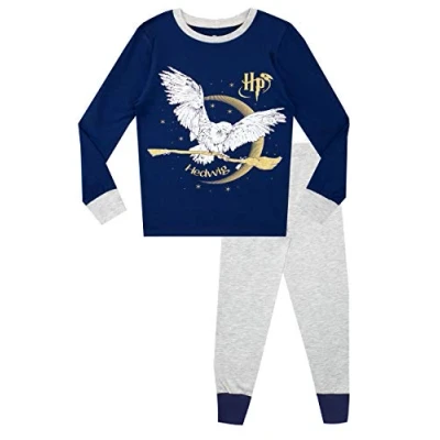 Image de Harry Potter Ensemble De Pyjamas Hedwig Fille Bien Ajusté Bleu 5 6 Ans