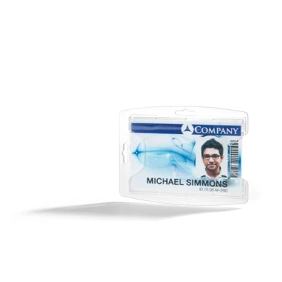 Image de Durable ReXycle® 895219 Lot de 10 porte badges pour 2 cartes en polypropylène recyclé Transparent