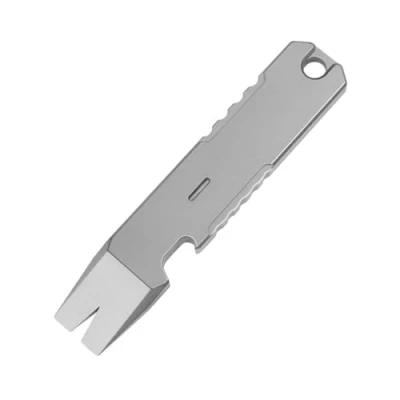 Image de Pry Bar EDC, Porte clés Barre Levier en Titane CNC avec Ouvre bouteille/Fonction de Coupe Rapide pour le Camping Plein Air Jungle Aventure Chasse
