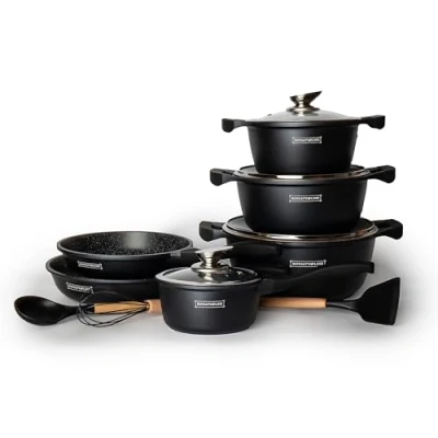 Image de ROYALTY INE_ Ensembles de batterie cuisine à revêtement en marbre_60*37 * 43 cm