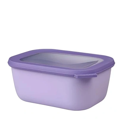 Image de Mepal Bol multi usage rectangulaire Cirqula Nordic lilac capacité 1500 ml couvercle amovible incassable étanche stockage au congélateur, à froid passe lave vaisselle