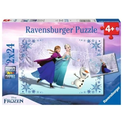 Image de Ravensburger A1504396 Puzzle Enfant Classique La Reine Des Neiges Soeurs Pour Toujours 2 x 24 Pièces