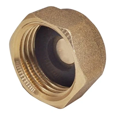 Image de SKIR&#039;CO Lot de 2 Bouchons Laiton Femelle 1/2&quot; avec Rondelles, Bouchon d&#039;obturation, Tuyau, Filetage BSP Femelle, Capuchon Hexagonal