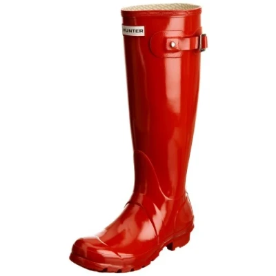 Image de Hunter Gloss Tall, Bottes femme Rouge vif brillant, 38 EU