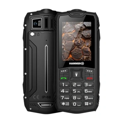 Image de Hammer Rock LTE, 3000 mAh, 4G, Dual SIM, 240x320 IPS 2.4&quot;, 48/128 MB, IP68, 2 mpx, USB C, Bluetooth, Nano SIM