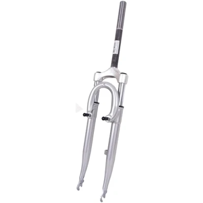 Image de Fourche avant de 28 pouces élastiquement hybride argent 1 pouce