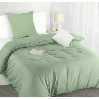 Image de Utopia Bedding Housse de Couette 1 Personne 135x200 cm avec Taie d&#039;oreiller 80x80 (Vert Sauge) Parure lit 135 x 200 Ensembles Housses en Microfibre brossée Douce