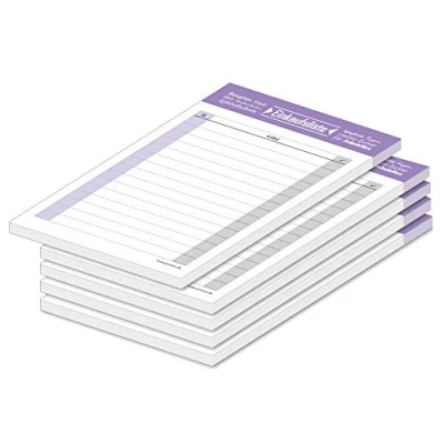 Image de PRICARO Lot de 5 listes courses magnétiques Typo Violet Format A6 25 feuilles