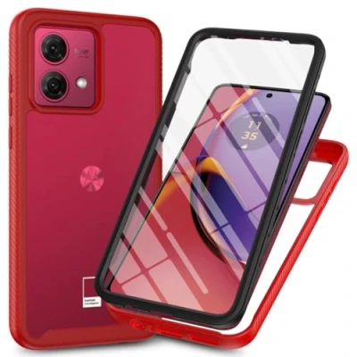 Image de XINNI Coque pour Motorola Moto G84 Antichoc Housse avec Protège écran, 360 Degrés Full Body Etui Solide Double Face Bumper Portable Transparent