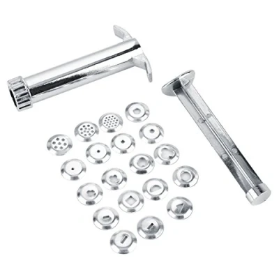 Image de Pistolet à argile polymère en acier inoxydable pour décoration de gâteau, fondant, extrudeuse Sculpey Outil sculpture 18 disques