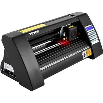 Image de VEVOR Plotter de Découpe Vinyle 375 mm Traceur Coupe Vinyle, Machine avec Logiciel Signcut, Efficace Précis 3 Ports COM/USB/U Disque LED Écran pour Tracer Découper