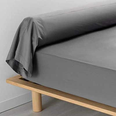 Image de douceur d&#039;intérieur, Taie de Traversin (85 x 185 cm) Percaline Anthracite, Percale Coton