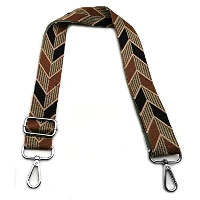 Image de Bandouliere pour Sac à Main Réglables Noir et Marron, Colorée Femmes Sangle avec Mousqueton Argent 3.8cm Remplacement Bretelles Larges Filles, Hommes DIY Accessoire, #4