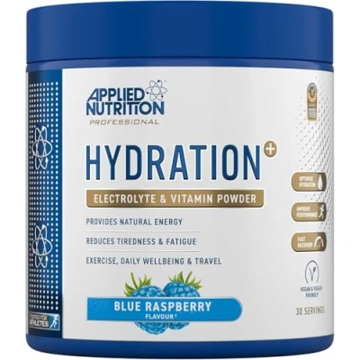 Image de Applied Nutrition Hydration+ Poudre d&#039;Électrolytes et de Vitamines, Boisson Isotonique, Hydratation, Énergie, Moins Fatigue, 240 g, 30 Portions (240g, Blue Raspberry)