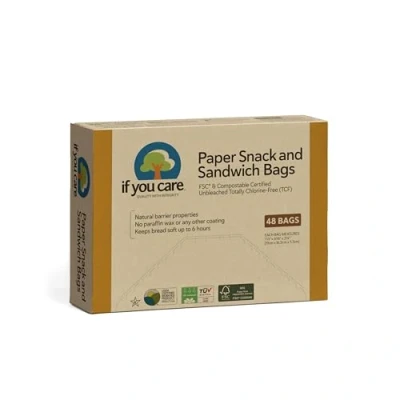 Image de IF YOU CARE 48 Sacs Multi Usages en Papier 1 g