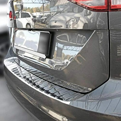 Image de Recambo Protection de seuil Chargement en Acier Inoxydable chromé Compatible avec VW TOURAN II 5T à partir 2015 Bords Qualité supérieure la Marque