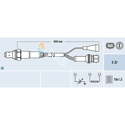 Image de FAE 77105 Sonde lambda chauffé AUDI: 80 B4 Berline, A6 C4 Avant, 100 RENAULT: 25, ESPACE 2, FIAT: Coupe
