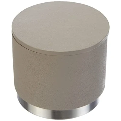 Image de Blomus 68866 Ara Boîte de Rangement Acier Inoxydable/Polystone Taupe/Argent 10 x 8,5 cm