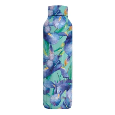 Image de Quokka Solid Blue Irises 630 ML Bouteille d&#039;eau en Acier Inoxydable avec Isolation par Double Paroi Gourde Reutilisable sans BPA maintient Le Liquide Froid jusqu&#039;à 24h, Chaud 12h