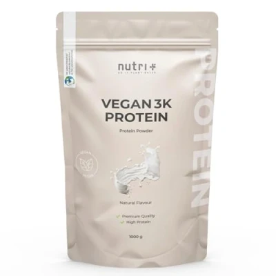 Image de Nutri + Protéines musculation Vegan Protein neutre sans édulcorant 85% de végétaliennes 1kg naturelles en poudre goût pour la cuisine et pâtisserie