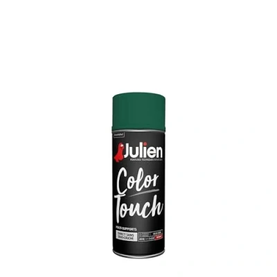 Image de Julien Peinture Aérosol Intérieure et Extérieure Color Touch en Phase Aqueuse Vert Basque Brillant 400ml