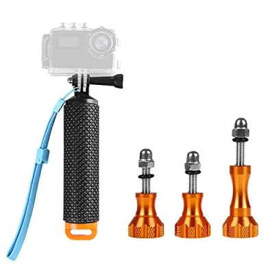 Image de FAEFTY poignée flottante pour caméra d&#039;action sous marine, monopode étanche avec trois vis longues, flottante, GoPro Hero,