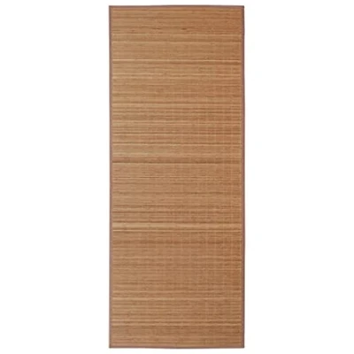 Image de vidaXL Tapis en Bambou Brun à Latte Rectangulaire 150 x 200 cm