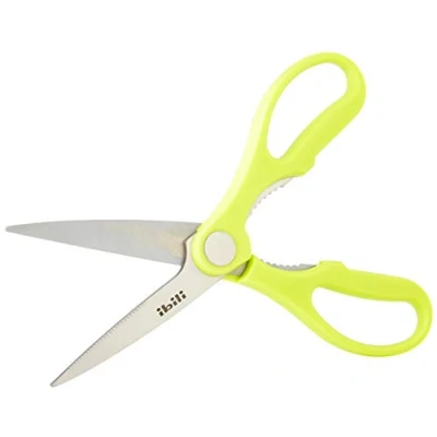 Image de Ibili 704904 Ciseaux de Cuisine Classico, Acier Inoxydable, Argent/Vert, 21.5 x 8.8 1.2 cm