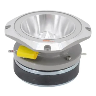 Image de SP Audio 1 Super Tweeter SPTW 48 SPTW48 10,00 cm 100 mm 4&quot; diamètre 200 Watts rms 400 Max impédance 4 ohms sensibilité 112 DB Argent, pièce