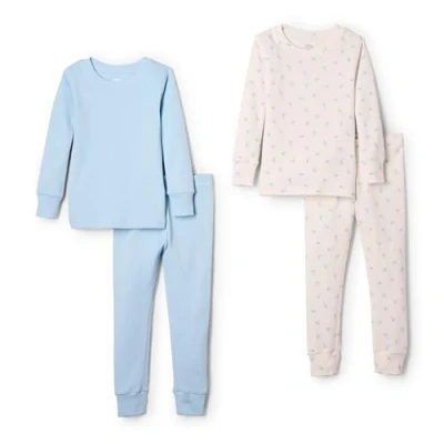 Image de Amazon Essentials x Sofia Grainge Pyjama en Coton, Coupe ajustée Mixte Bébé, Lot de 2, Bleu Pâle/Petits Lapins, 24 Mois