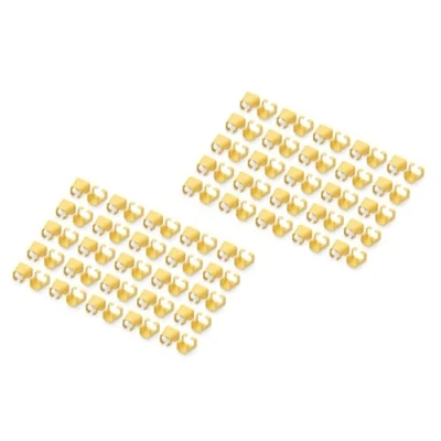Image de DIGITUS Clips de Couleur pour câbles Patch RJ45 Organisation par des réseau 100 pièces LAN Cat 5e, 6 &amp; 6A AWG 24/7 à 27/7 Jaune