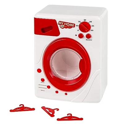 Image de Baroni Toys Jouet pour Enfants Machine à Laver Son et Lumière, Mini Jeu de avec Piles Incluses, Hublot Ouvrant, 14x18x10 cm, 3 4 5 6 7 Ans