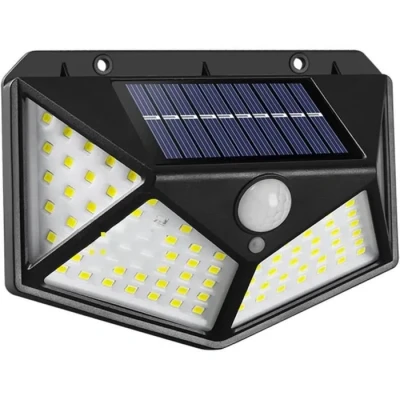 Image de Lampes Solaires D&#039;Extérieur 100 Led Détecteur De Mouvement 3 Modes D&#039;Éclairage Grand Angle 270 Ip65 Applique[Z1216]