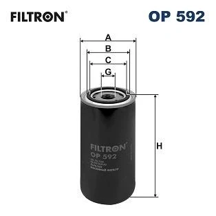 Image de FILTRON OP 592 Filtre à huile 1 12 UNF vissé IVECO: TurboTech, DAF: F 1700